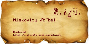 Miskovity Ábel névjegykártya